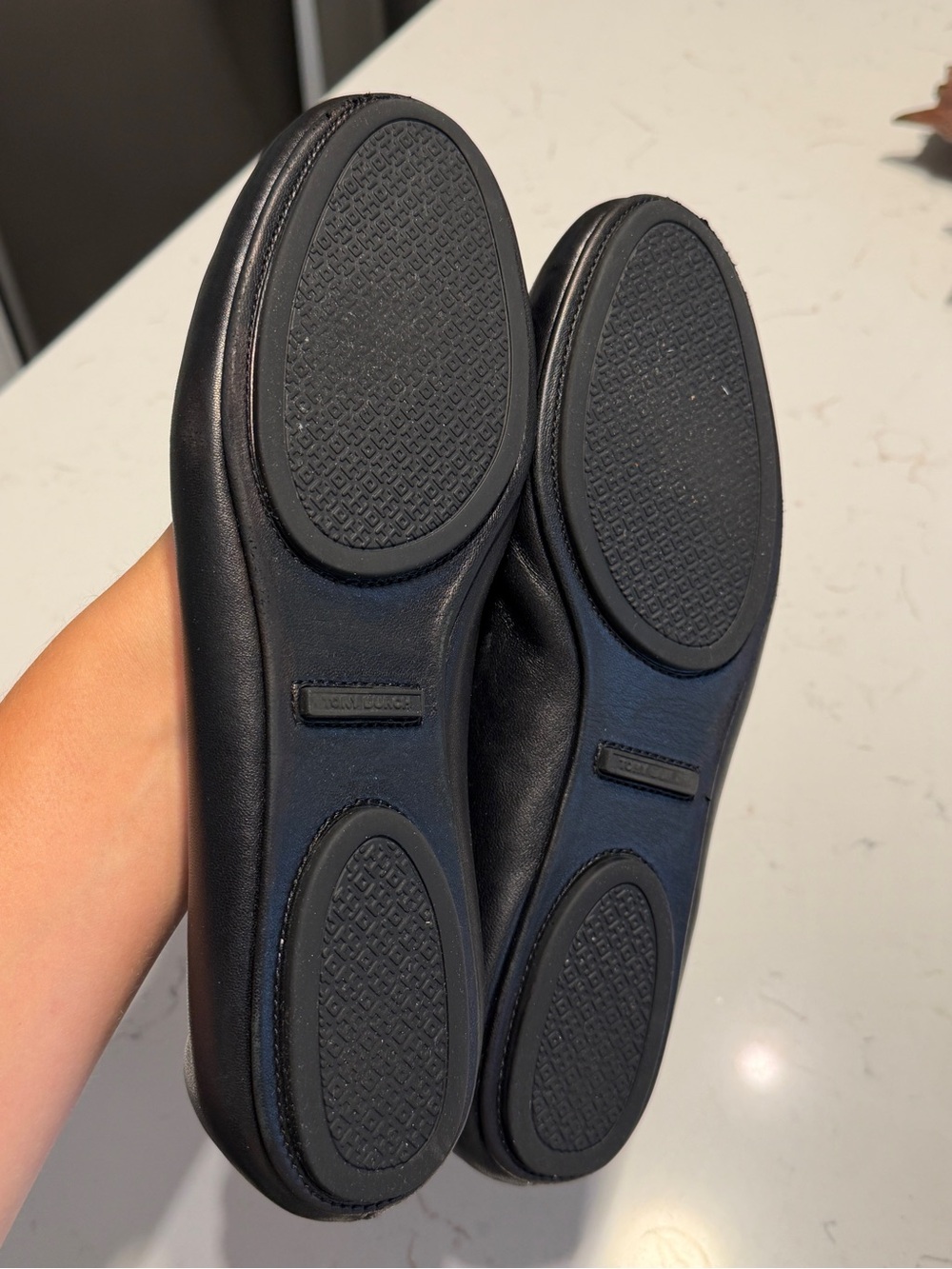 Tory Burch Reva Black Leather Ballet Flats – Women’s 10.5 - Picture 7 of 11
